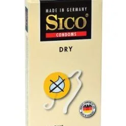 12 Préservatifs Masculin En Latex Transparents Non Lubrifiés DRY - Sico