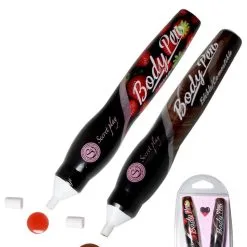2 Stylos Comestibles Préliminaires En Couple Fraise Et Chocolat - Secret Play