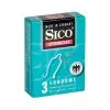 3 Préservatifs Transparents Lubrifiés Avec Revêtement Anti-sperme - Sico