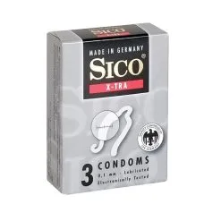 3 Préservatifs épais Pour Hommes De Forme Cylindrique X-TRA - Sico
