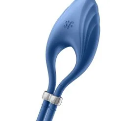 Anneau à Pénis Vibrant Stimulation Sanguine Cockring Duelist Bleu - Satisfyer