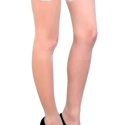 Anne D'Alès Bas Classiques En Voile Blanc Pour Lingeries à Jarretelles - Anne D'Ales