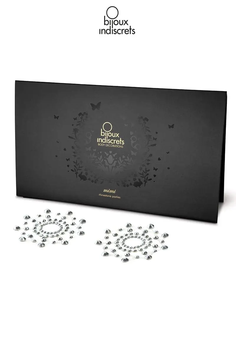 Bijoux De Poitrine Mamelons Mimi Strass Argentés - Bijoux Indiscrets 3 Bijoux De Poitrine Mamelons Mimi Strass Argentés - Bijoux Indiscrets – Image 3