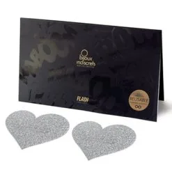 Bijoux De Seins Coeur En Argent Auto Adhésif Réutilisable Flash - Bijoux Indiscrets