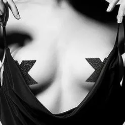 Bijoux De Seins Croix Noir Flash Réutilisable - Bijoux Indiscrets