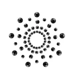 Bijoux De Seins Avec Strass Noirs Autour Du Mamelon Mimi - Bijoux Indiscrets
