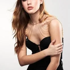 Bijoux épaules En Chainettes Métalliques Dorées Magnifique - Bijoux Indiscrets