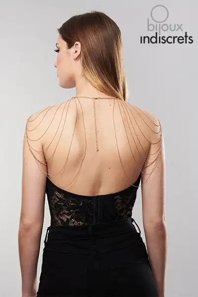 Bijoux épaules En Chainettes Métalliques Dorées Magnifique - Bijoux Indiscrets 5 Bijoux épaules En Chainettes Métalliques Dorées Magnifique - Bijoux Indiscrets – Image 5