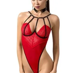 Passion Lingerie Body Fantaisie érotique En Dentelle Entre-jambes Ouvert Akita - Passion Devil