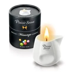 Bougie De Massage érotique En Céramique Bubble Gum + Boîte Cylindrique - Plaisir Secret