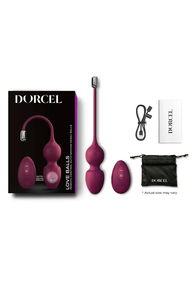 Boules De Kegel Connectées Bordeaux Love Balls Pour Couple - Dorcel 4 Boules De Kegel Connectées Bordeaux Love Balls Pour Couple - Dorcel – Image 4