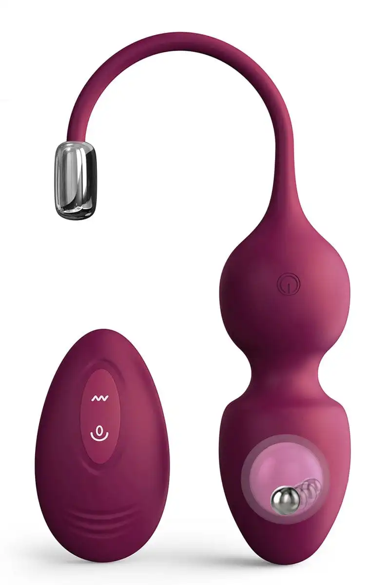 Boules De Kegel Connectées Bordeaux Love Balls Pour Couple - Dorcel 2 Boules De Kegel Connectées Bordeaux Love Balls Pour Couple - Dorcel – Image 2