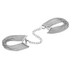 Bracelet érotique Menottes De Mailles Métalliques Argentées - Bijoux Indiscrets -LINGERIES Soldes bracelet erotique menottes de mailles metalliques argentees bijoux indiscrets only love 34151486816436