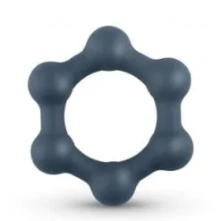 Cockring Avec 6 Billes En Acier Sensation Stimulante Hexagonal - Boners