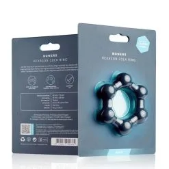 Cockring Avec 6 Billes En Acier Sensation Stimulante Hexagonal - Boners -LINGERIES Soldes cockring avec 6 billes en acier sensation stimulante hexagonal boners only love 34979486957748
