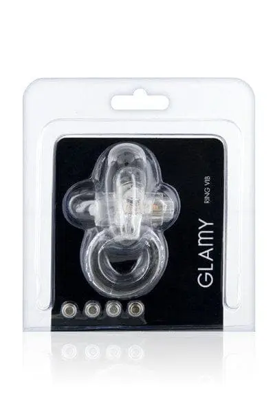 Cockring Rabbit Extensible Vibrant + Stimulateur Clitoridien 2,5cm - Glamy 3 Cockring Rabbit Extensible Vibrant + Stimulateur Clitoridien 2,5cm - Glamy – Image 3