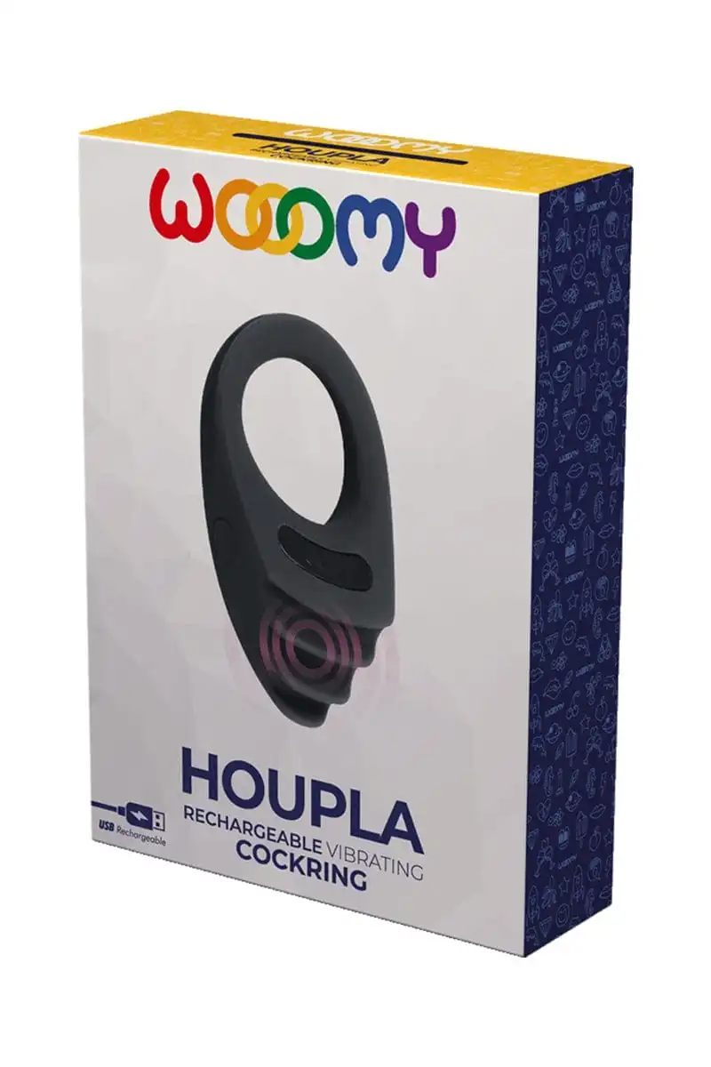 Anneau Vibrant Cockring Noir Pénis Vibrant Houpla - Wooomy 3 Anneau Vibrant Cockring Noir Pénis Vibrant Houpla - Wooomy – Image 3