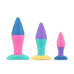 Coffret 3 Plugs Plaisir Anal En Silicone Coloré Unisexe Koda - PMV20