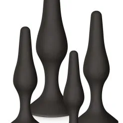 Coffret 4 Plug Anal En Silicone Tailles Différentes Solo Ou En Couple - Glamy