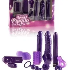 Coffret Sextoy 9 Jouets Adultes Unisexe Et Couple Mega Purple - Toy Joy