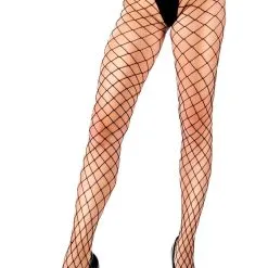 Collant Résille érotique En Filet Noir à Larges Mailles Ginna - Anne D'Alès