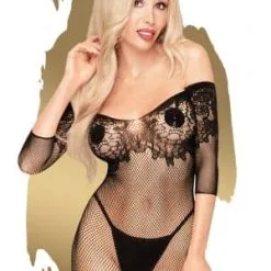 Combinaison Coquine En Résille Noire Ouverte High Profile - Penthouse