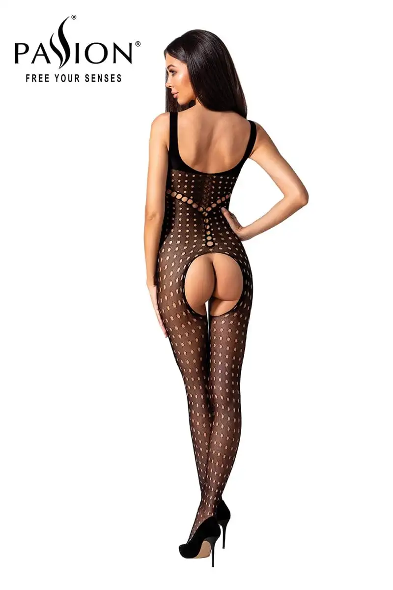 Passion Bodystockings Combinaison Noire Avec Fente Ouverte En Résille Noire BS078 TU - Passion 2 Passion Bodystockings Combinaison Noire Avec Fente Ouverte En Résille Noire BS078 TU - Passion – Image 2