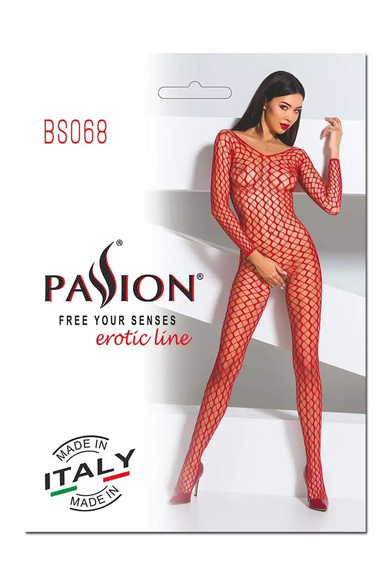 Passion Bodystockings Combinaison Sexy En Maille Ouverture Intime à L'entrejambe BS068 - Passion 2 Passion Bodystockings Combinaison Sexy En Maille Ouverture Intime à L'entrejambe BS068 - Passion – Image 2