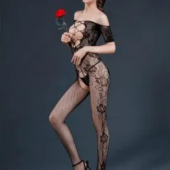 MoonLight Lingerie Combinaison TrÚs Sexy Transparente En Résille Taille Unique N°10 - Moonlight