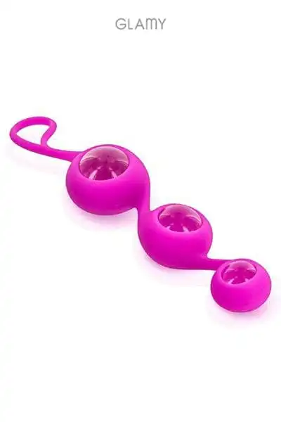 Chapelet Vaginal 3 Boules Cristal Love Triple Balls - Glamy 1 Chapelet Vaginal 3 Boules Cristal Love Triple Balls - Glamy