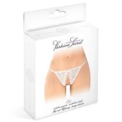 Culotte Ouverte Blanche Zoé Dentelle Taille Unique - Fashion Secret -LINGERIES Soldes culotte ouverte blanche zoe dentelle taille unique fashion secret only love 49170258166107