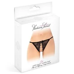 Culotte Ouverte Noire Zoé Finition En Dentelle Taille Unique - Fashion Secret -LINGERIES Soldes culotte ouverte noire zoe finition en dentelle taille unique fashion secret only love 49170250170715