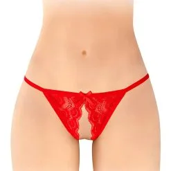 Culotte Sexy Ouverte Rouge Zoé Taille Unique - Fashion Secret