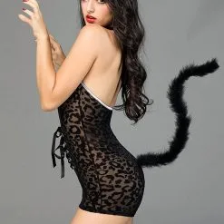 Déguisement Combishort Cat Woman Plumes Marabout - Paris Hollywood -LINGERIES Soldes deguisement combishort cat woman plumes marabout paris hollywood only love 34990433435828