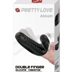 Double Gode Doigt Vibrant Pour Caresses Intimes Solo Abbot - Pretty Love -LINGERIES Soldes double doigt vibrant abbot pretty love only love 34159652176052