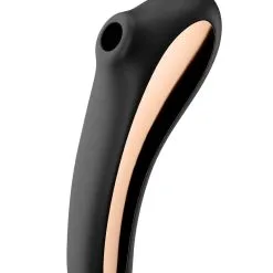 Double Stimulateur Clitoridien Et Point G Dual Kiss Noir 19cm - Satisfyer