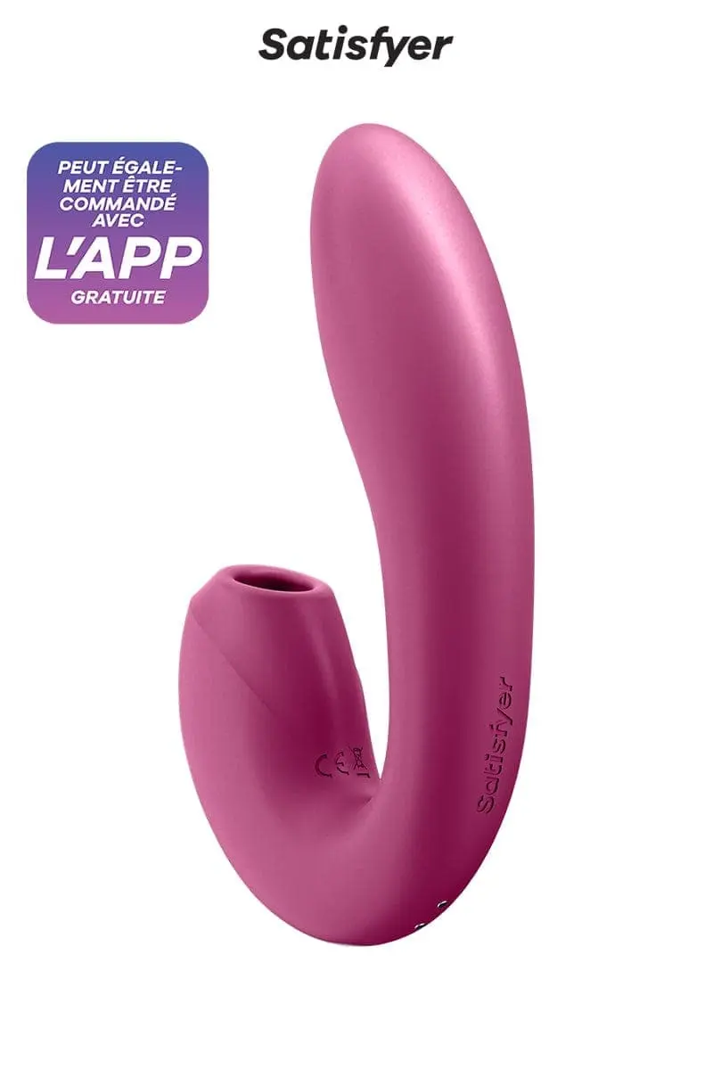 Double Stimulateur Connecté Flexible Sunray Bordeaux 16,9cm - Satisfyer 4 Double Stimulateur Connecté Flexible Sunray Bordeaux 16,9cm - Satisfyer – Image 4
