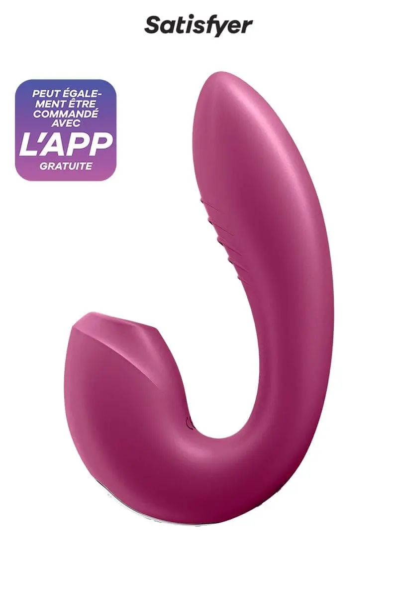 Double Stimulateur Connecté Flexible Sunray Bordeaux 16,9cm - Satisfyer 5 Double Stimulateur Connecté Flexible Sunray Bordeaux 16,9cm - Satisfyer – Image 5