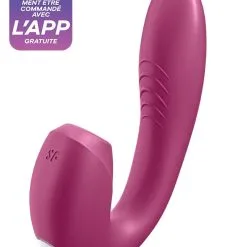 Double Stimulateur Connecté Flexible Sunray Bordeaux 16,9cm - Satisfyer