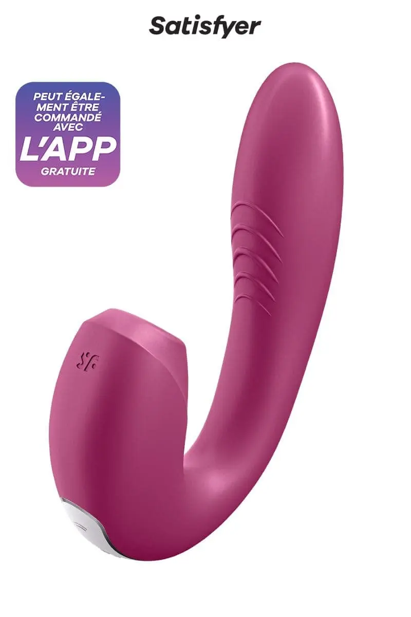Double Stimulateur Connecté Flexible Sunray Bordeaux 16,9cm - Satisfyer 1 Double Stimulateur Connecté Flexible Sunray Bordeaux 16,9cm - Satisfyer