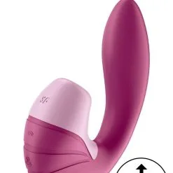 Double Stimulateur En Silicone Flexible Supernova Bordeaux - Satisfyer
