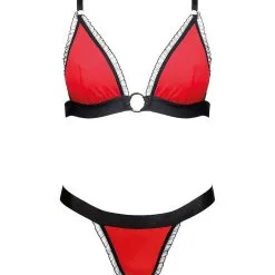 Ensemble De Lingerie Soutien Gorge Et String Rouge Christine - Anaïs -LINGERIES Soldes ensemble christine anais only love 39759292334393