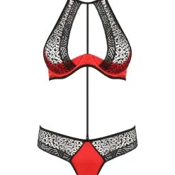 Passion Lingerie Ensemble Coquin 2 Pièces Bikini En Dentelle Noir Et Tissu Rouge - Passion 7 Passion Lingerie Ensemble Coquin 2 Pièces Bikini En Dentelle Noir Et Tissu Rouge - Passion -LINGERIES Soldes ensemble coquin 2 pieces bikini en dentelle noir et tissu rouge passion only love 34989935263924