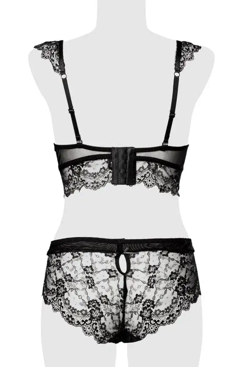 Ensemble Sexy Culotte Shorty Et Balconnet En Dentelle - Grey Velvet 4 Ensemble Sexy Culotte Shorty Et Balconnet En Dentelle - Grey Velvet – Image 4