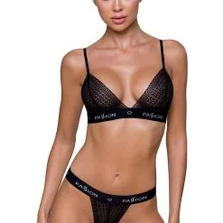 Passion Lingerie Ensemble Lingerie Brassière Et String Noir Glamis - Passion Devil