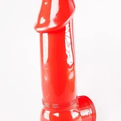 Gaine à Pénis Semi-réaliste En TPR Rouge Extensible Et Flexible - Zizi