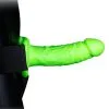 Ouch! Gode Ceinture Phosphorescent Vert Fluo Creux 18cm Unisexe - Ouch