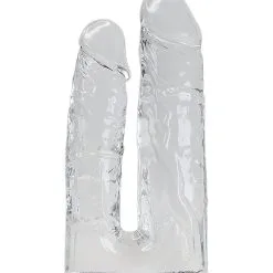 Gode Double Pénétration Avec Ventouse En Jelly Translucide Imperium 19cm + 17cm - Alive