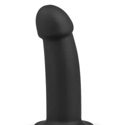 Gode Incurvé Avec Ventouse Semi-réaliste En Silicone Noir Charlie 14,5 Cm - No-Parts