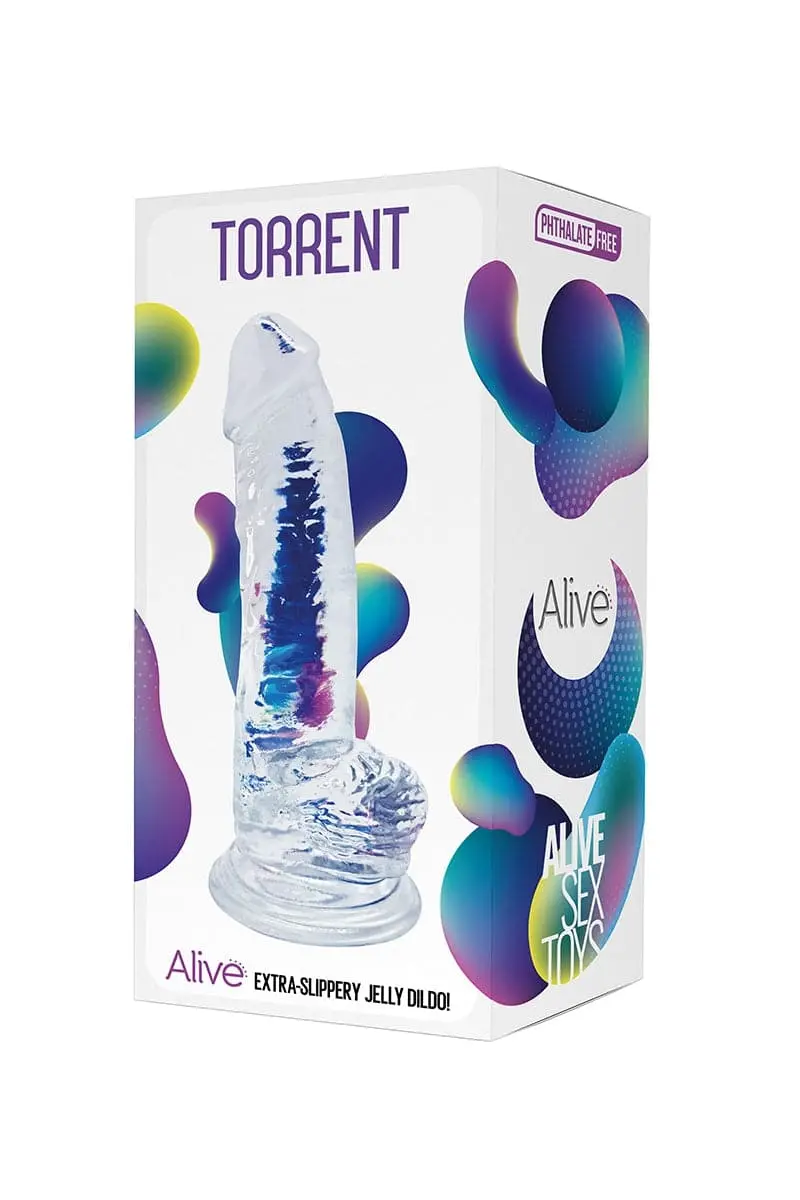 Gode Réaliste Ventousé En Jelly Transparent Extra-glissant Torrent 20,6cm - Alive 2 Gode Réaliste Ventousé En Jelly Transparent Extra-glissant Torrent 20,6cm - Alive – Image 2